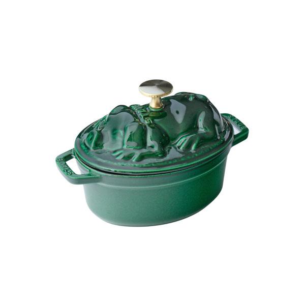 Staub（ストウブ） ピギーココット オーバル 17cm バジルグリーン ピコ