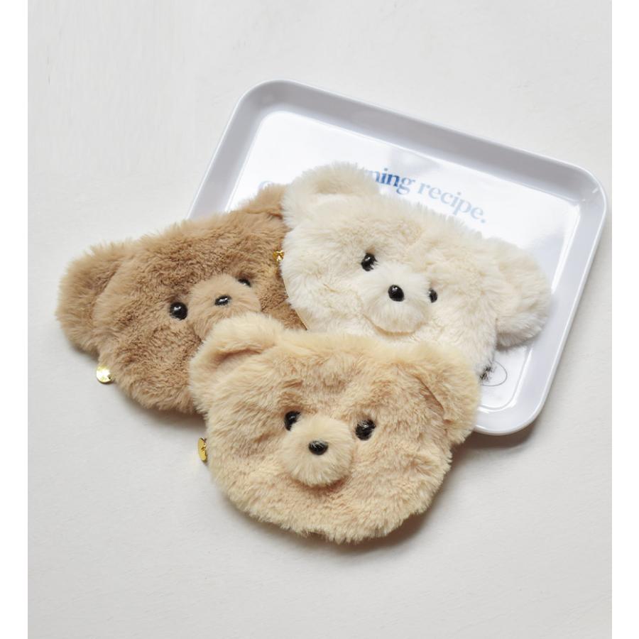 ネコポス配送）熊 カバー ポーチ 充電式カイロ用 ベアー ベージュ 電気