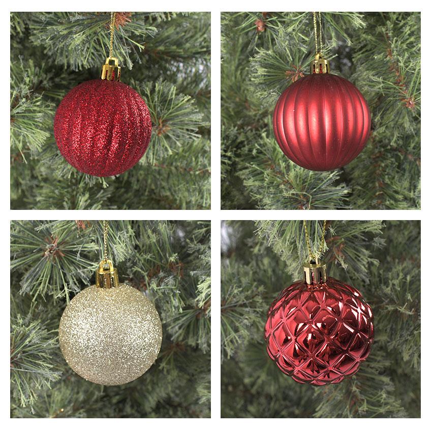 ツリー オーナメント 50PCS XO2023-02 ゴールド 金 レッド 赤