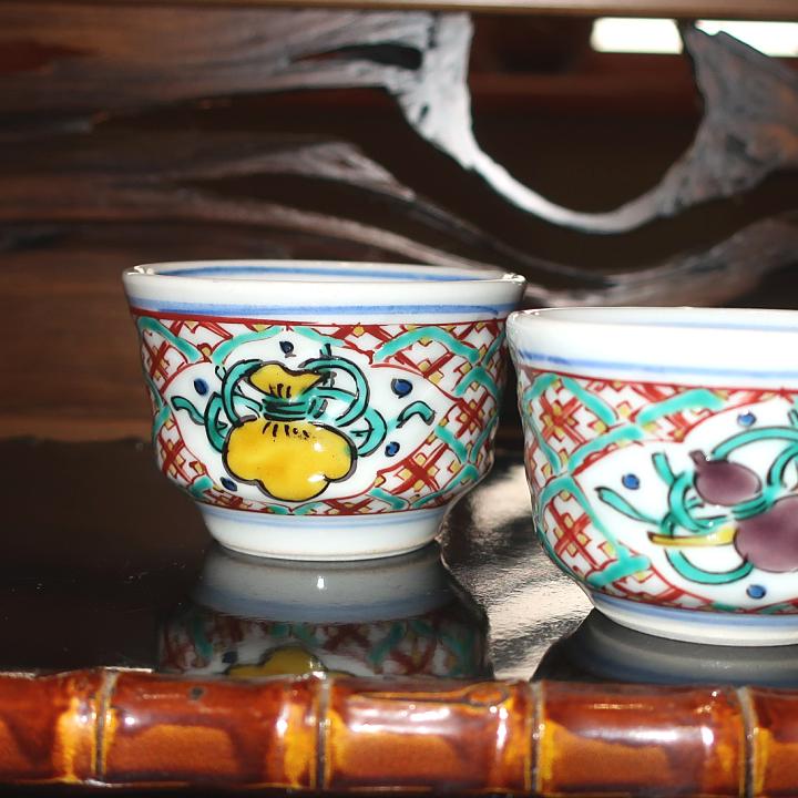 九谷焼 盃 ぐい呑み 酒器 割取小紋 長谷川紀代作 : ZAZU&CO. - 通販
