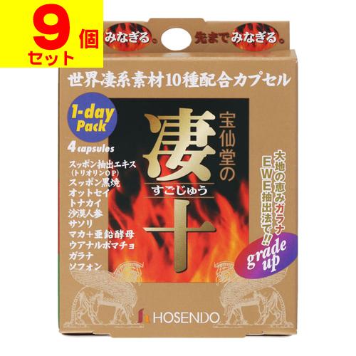 ポスト投函)宝仙堂の凄十 1dayパック 4粒入(9個セット) : ザグザグ通販