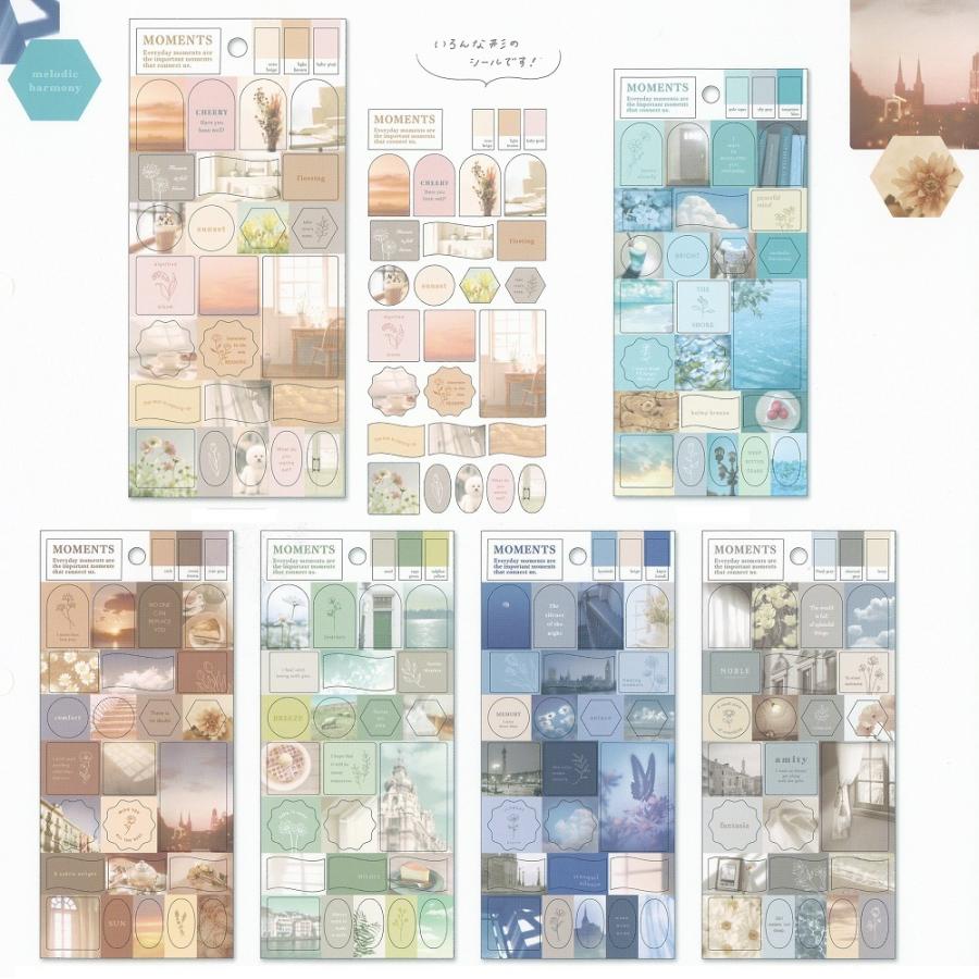 ニュアンスのある写真シール モーメンツステッカー 6点セット/81303s
