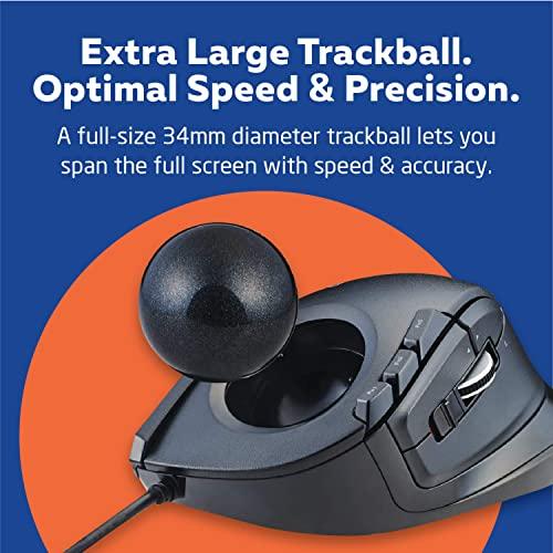 エレコム USB マウス 有線 トラックボール 人差し指用 8ボタン