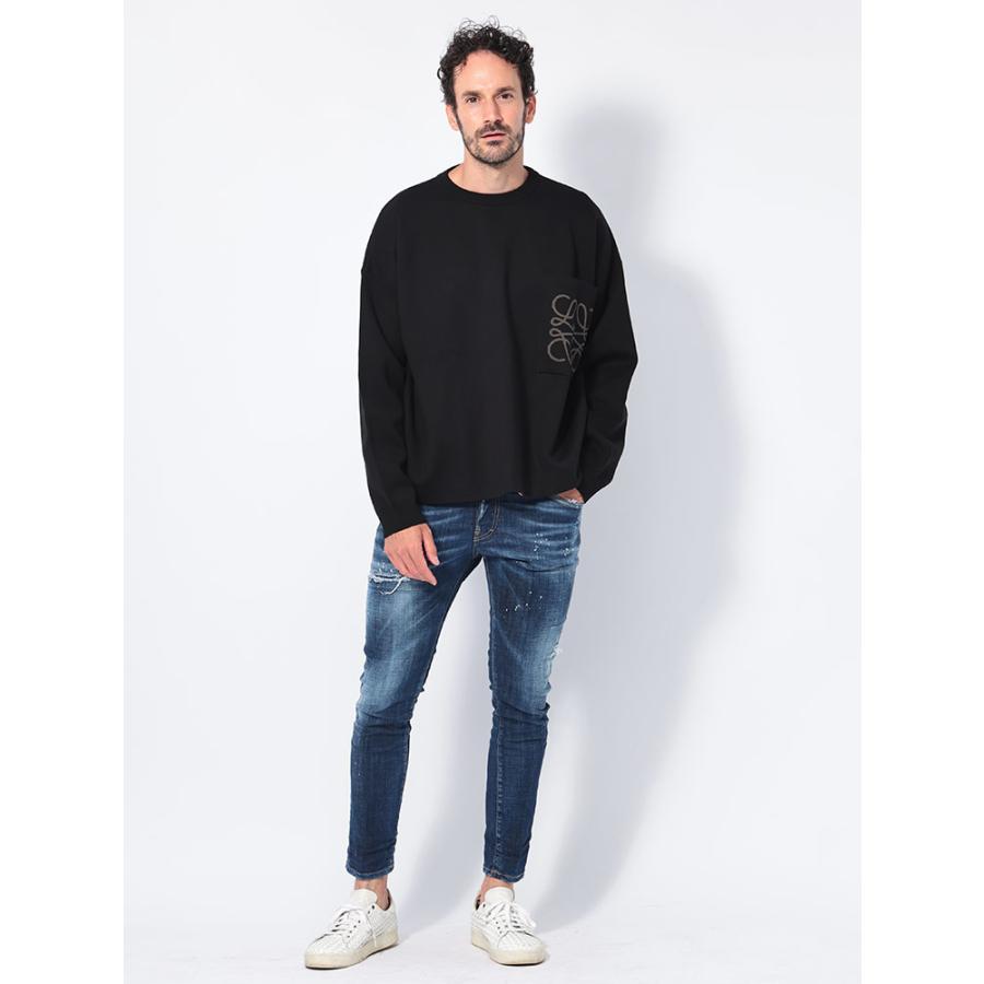 LOEWE（ロエベ） ポケット クルーネック ニット メンズ ANAGRAM POCKET