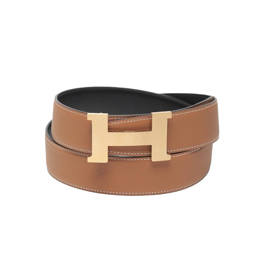 HERMES（エルメス） リバーシブル レザー ピンバックルベルト メンズ