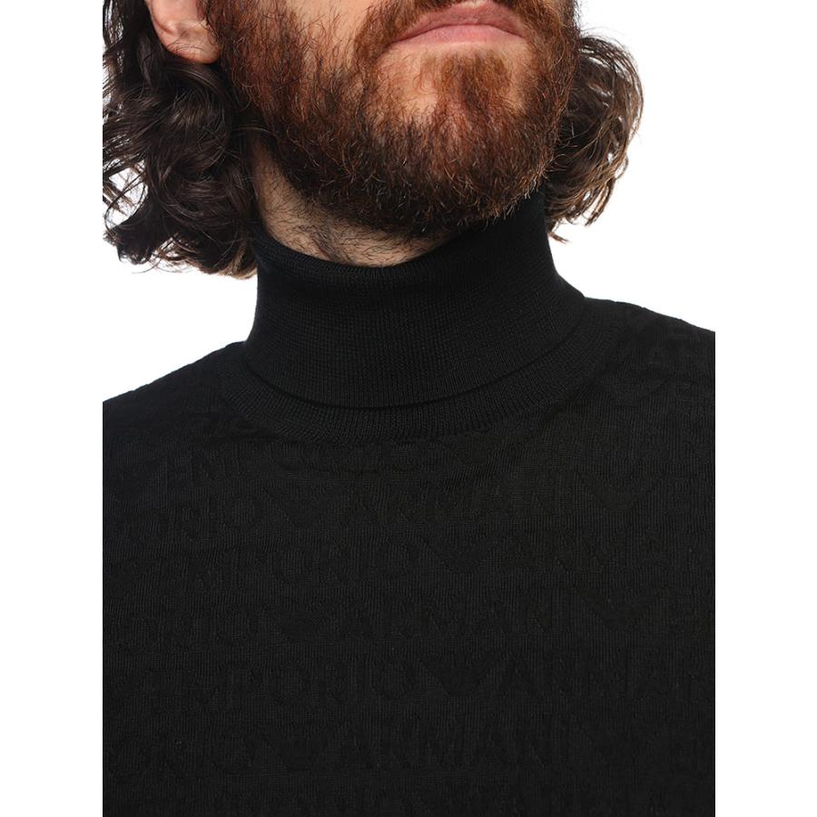 EMPORIO ARMANI エンポリオアルマーニ ウール ジャガード総柄ロゴ