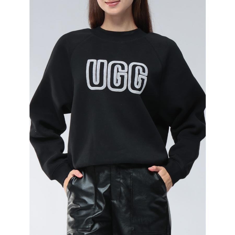 UGG（アグ） スウェット トップス レディース 裏起毛 BIGロゴ クルー