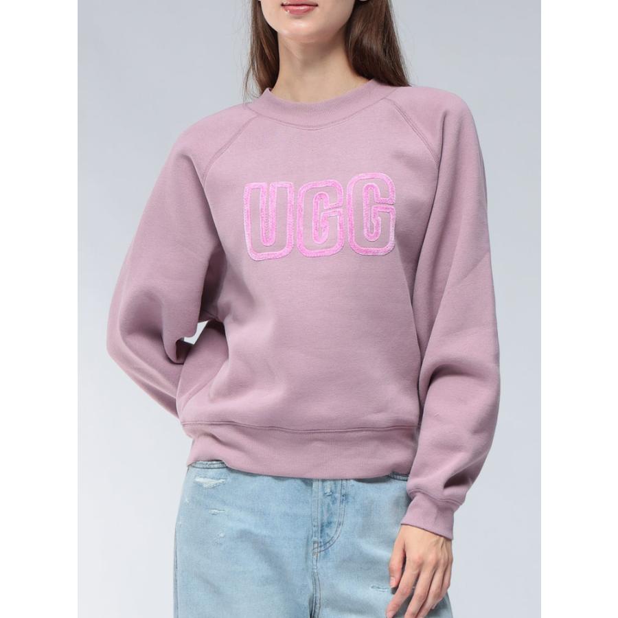 UGG（アグ） スウェット トップス レディース 裏起毛 BIGロゴ クルー