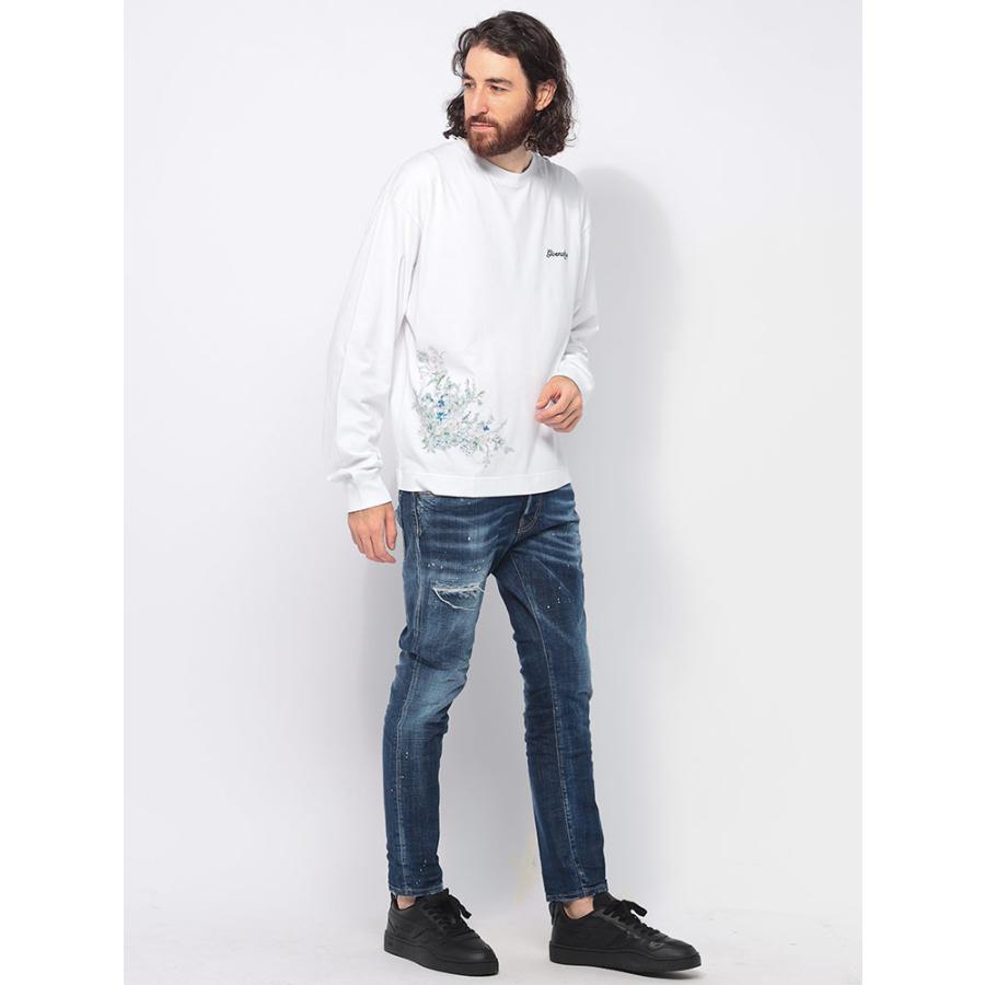 GIVENCHY（ジバンシィ） フラワープリント クルーネック 長袖 Tシャツ