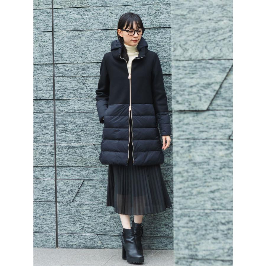 HERNO（ヘルノ） ダウン コート レディース ウール 切り替え