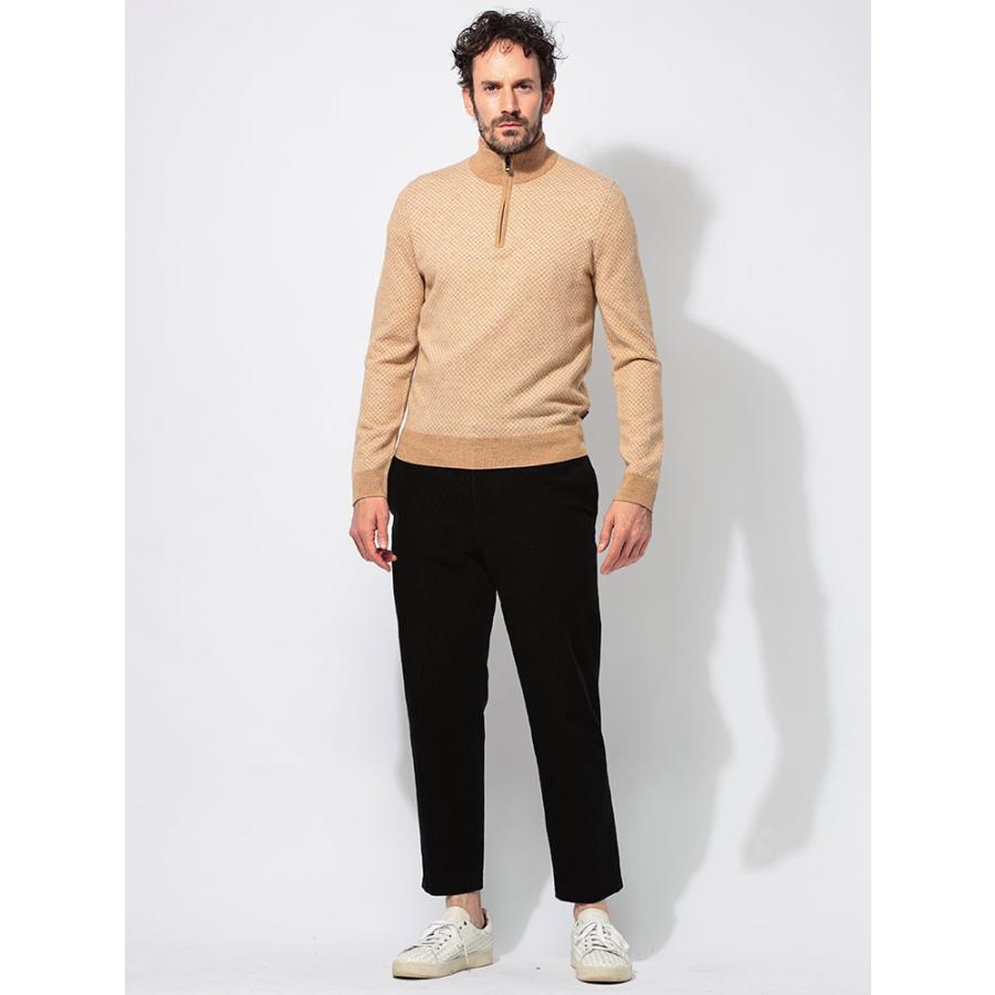 HUGO BOSS（ヒューゴ・ボス） ウール混 モックネック ハーフジップ