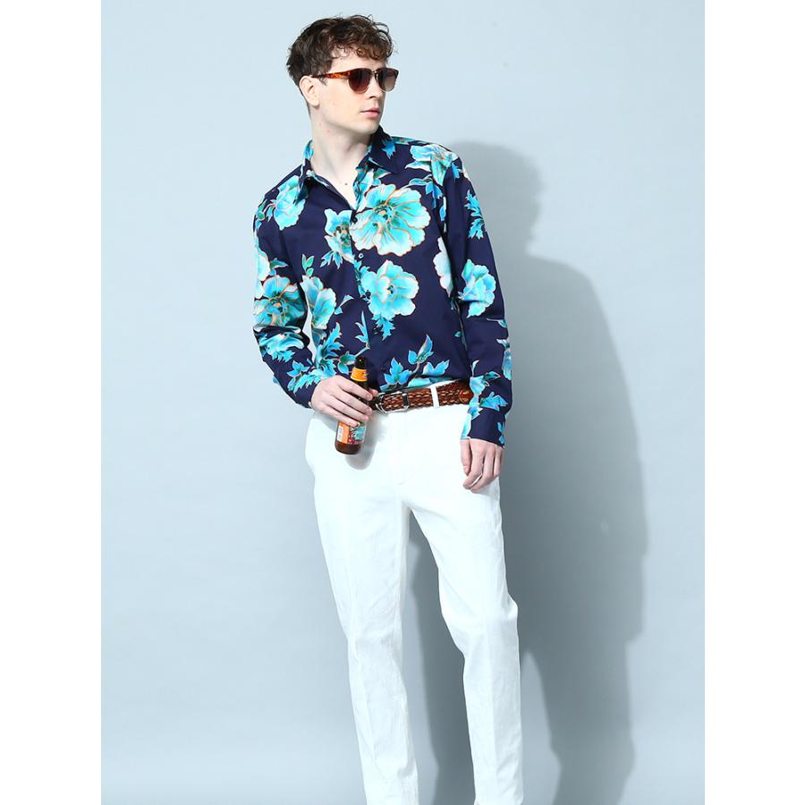 ETRO（エトロ） シャツ メンズ カジュアルシャツ 綿100％ 花柄 長袖 総
