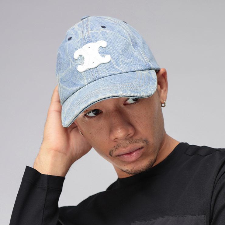 CELINE（セリーヌ） キャップ メンズ トリオンフ デニム ロゴ 刺繍