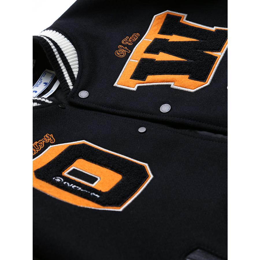 off white（オフホワイト） OFF-WHITE レザー ウール メルトン