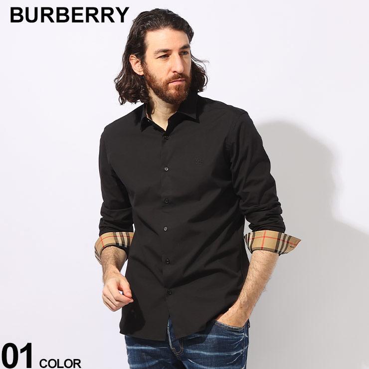BURBERRY（バーバリー） 襟＆袖裏チェック ロゴ刺繍 レギュラーカラー