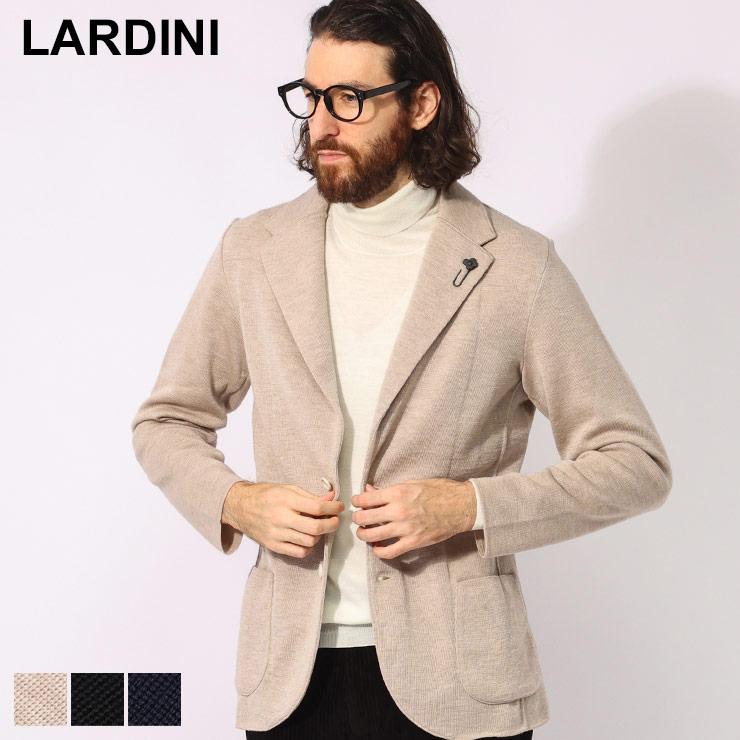 LARDINI（ラルディーニ） ウール シングル ニットジャケット メンズ