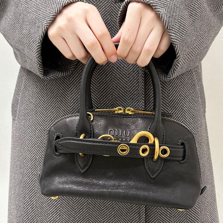 miu miu（ミュウミュウ） アバンチュール ミニ ナッパレザー バッグ