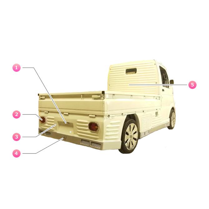 スズキ キャリー DA63T フレンチトラック 仕様 フルエアロ 6点 セット