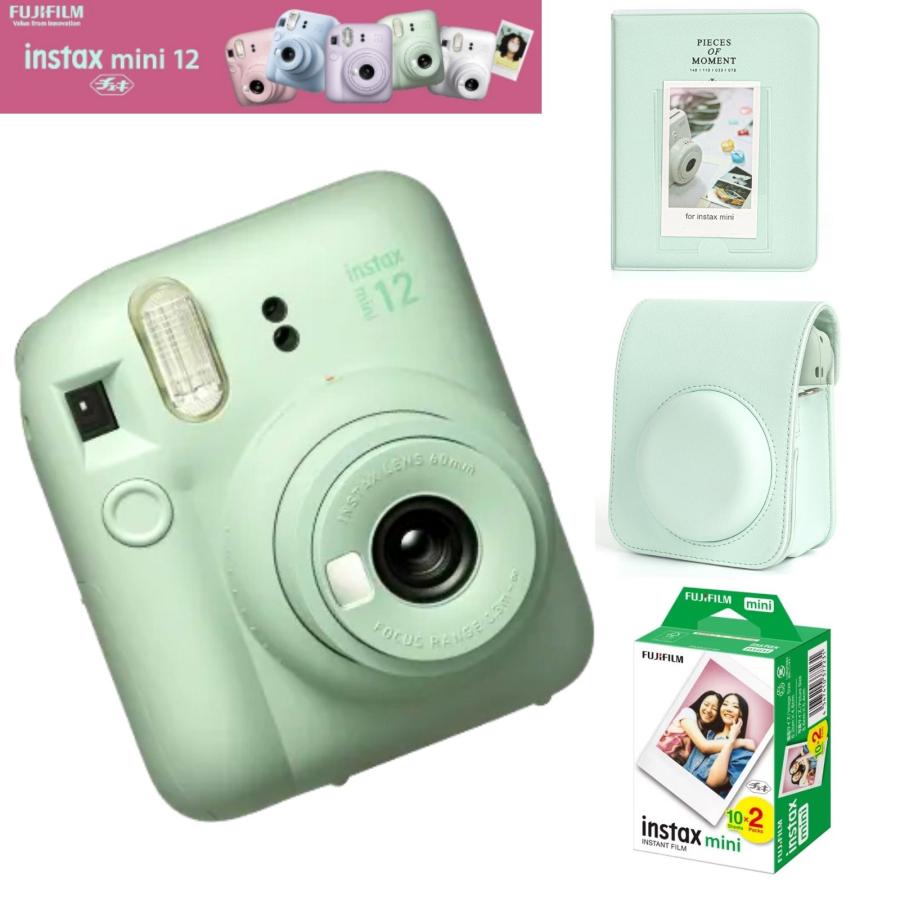 チェキ 富士フイルム instax mini12 本体 フィルム20枚 カメラケース