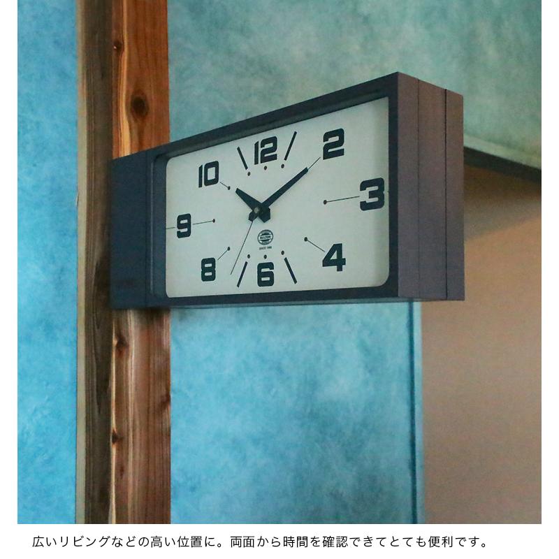 DULTON（ダルトン） 両面時計 ダブルフェイスクロック 壁掛け時計