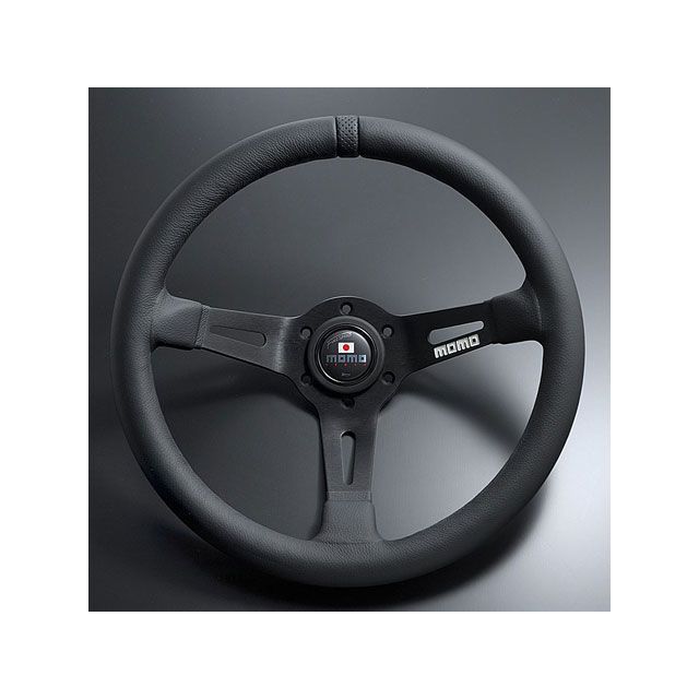 MOMO MOMO モモ FULL SPEED 348D 90mm DEEP BKレザー/BKスポーク （RED