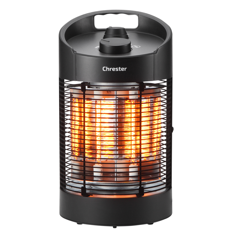 Chrester 防水ラウンドヒーター HEAT-L-069B （黒） 電気ストーブ - 最