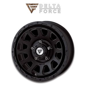 DELTA FORCE OVAL 16インチ 6.0J -5 5-139.7 マットブラック 4本で送料