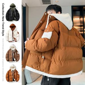 バンダナ柄 ダウン フード ジャケット ペイズリー柄 中綿ブルゾン