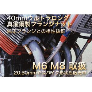 バイク用 ナット 真鍮スパイクナット M6 P1.0 M8 P1.25 高ナット