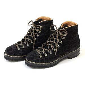 マルモラーダ マウンテンブーツ カイマンクロコダイル ブラック