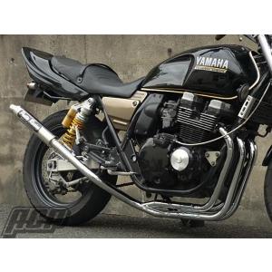 プリティー製 XJR400 ガニマタ ブレット管 メッキ 4HM