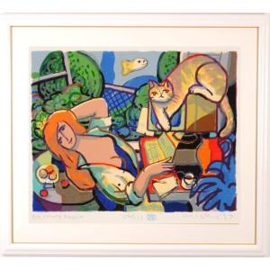 マイケル・ルー NYNYファジー ポップアート 絵画 猫 絵 インテリア