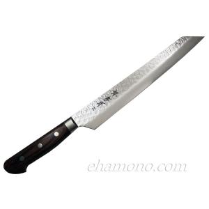 堺孝行 コアレスダマスカス 剣型（切付）柳刃260 ブラックマイカルタ