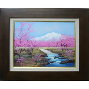 絵画 油絵 遠藤 勝 肉筆油絵 風景画 北アルプス 眺望 F10 : アートフジ