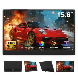 アイリスオーヤマ ポータブルモニター15.6インチ DP-EF164S-B