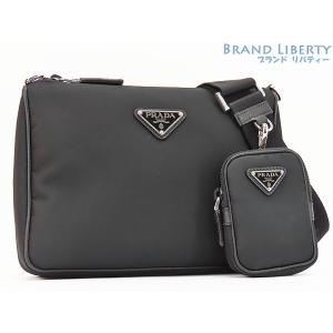 □新同□ プラダ ショルダー バッグ ナイロン サフィアーノ ブラック