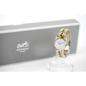 HERMES(エルメス) クリッパー デイト コンビ CL4.220 白 ホワイト文字