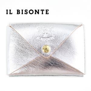 IL BISONTE（イルビゾンテ） カードケース 名刺入れ シルバー SCC004