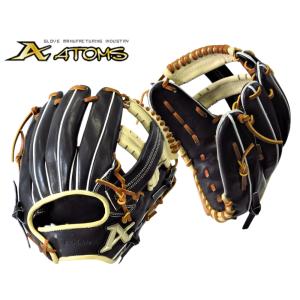 ATOMS アトムズ 軟式内野手用グラブ ACN-021 ブラック×Cブラウン