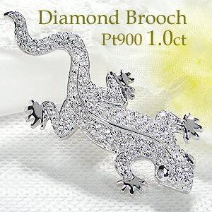 pt900 1.0ct ダイヤモンド パヴェ ブローチ ジュエリー アクセサリー