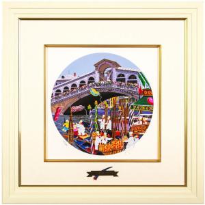 ヒロ・ヤマガタ【日本のエッセンス〜嵐山】直筆サイン入り／シルク