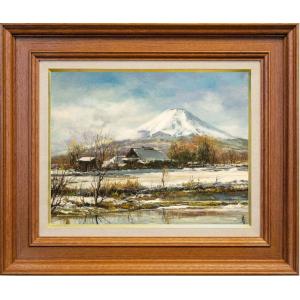 松尾洋明 「 ナイルの夕日 」 油絵 ・ 油彩画 F6 ( 6号 ) 絵画 肉筆