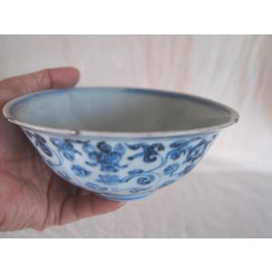 レア珍品 明治 大正時代 461番号入 印版手 染付小服茶碗8cm4客 湯呑