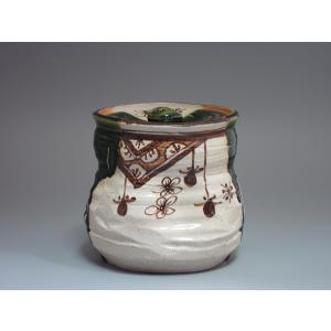 信楽焼水指 上田光春（六代上田直方）造 共箱 : 茶道具商 越中屋