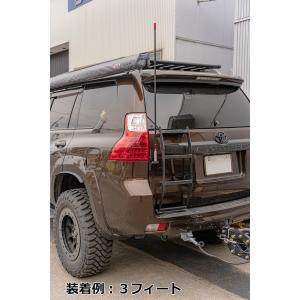 ハイラックス フラッグポール アンテナ ブラックポール 旗 スプリング