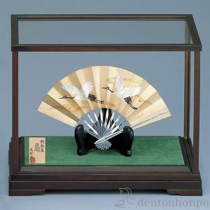 銀製 扇子 松竹梅 F 5.0号・33g ガラスケース付き ( 光則（銀工芸