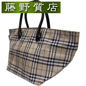 BURBERRY（バーバリー） ノバチェック トートバッグ PVC × レザー ノバ
