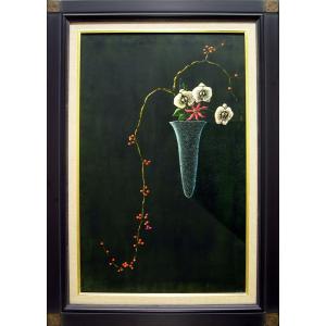 絵画 油絵 山村清流 F30号 （関健造） 【海・山】【肉筆】【油絵