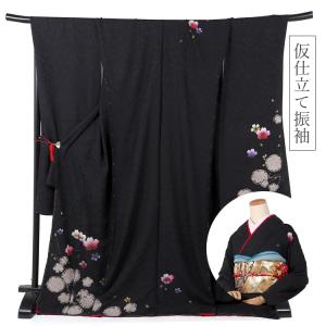 振袖 ブランド KENZO 仮仕立て 成人式 結婚式 卒業式 正絹 地色 紺