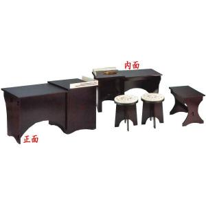 茶道具 立礼棚 喫架 表千家用 掻合塗り 中村宗悦作 組立式 柿合わせ 柿